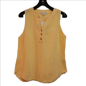 (NWT) 100% Cotton Good Days Only Yellow Top- Size Small
